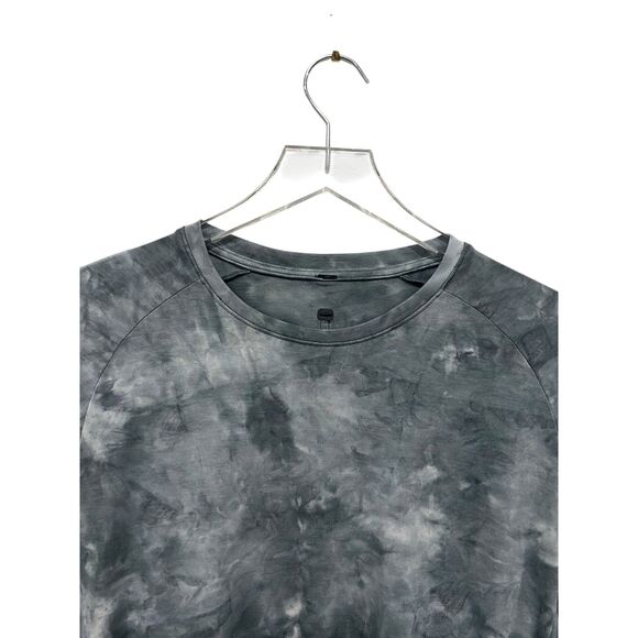 Lululemon Men T-shirt Crew Neck Tie Dye Gray Size L Tee Better Everyday L98-020 - Picture 7 of 8